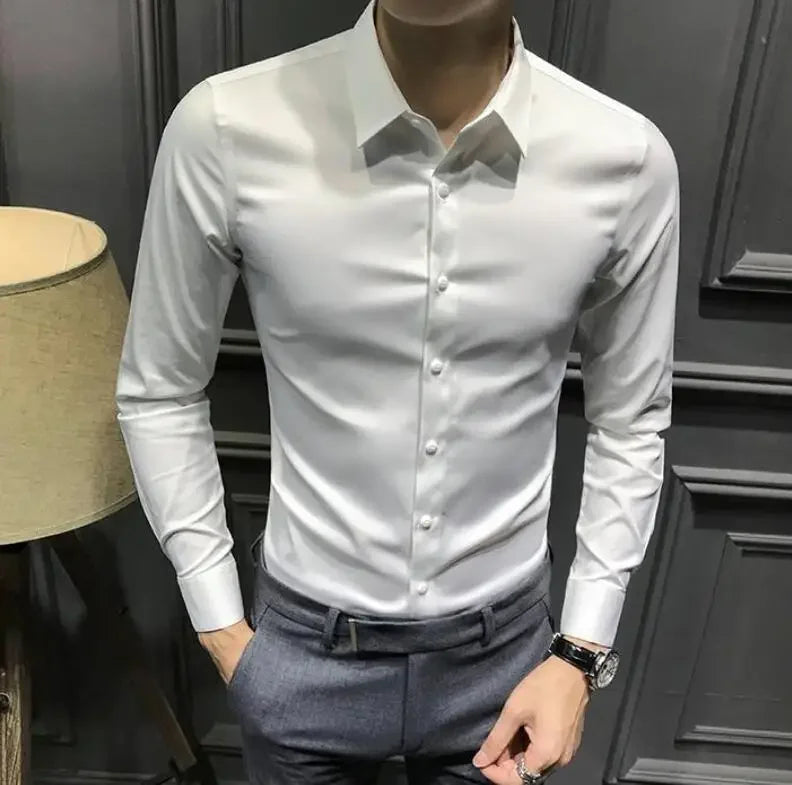 Men’s Long Sleeve Shirt – Elegant & Casual for Office and Everyday