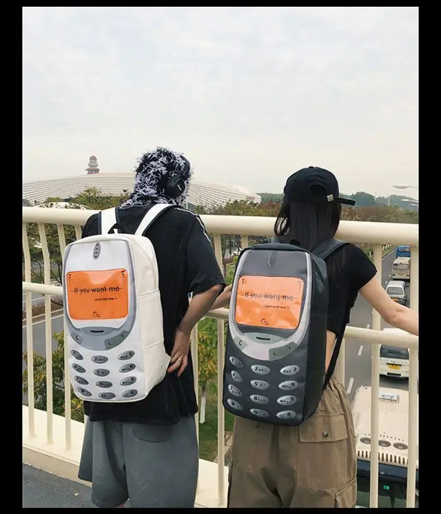 Unisex Splashproof Nylon Backpack with Mobile Phone Pocket – High-Capacity Casual Street Style Bag