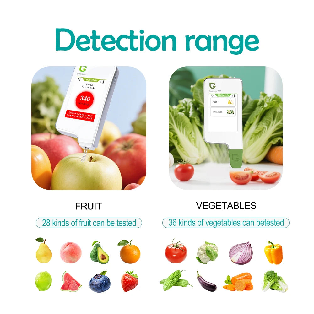 Portable Food Safety Nitrate Tester for Fruits & Vegetables with Digital Display