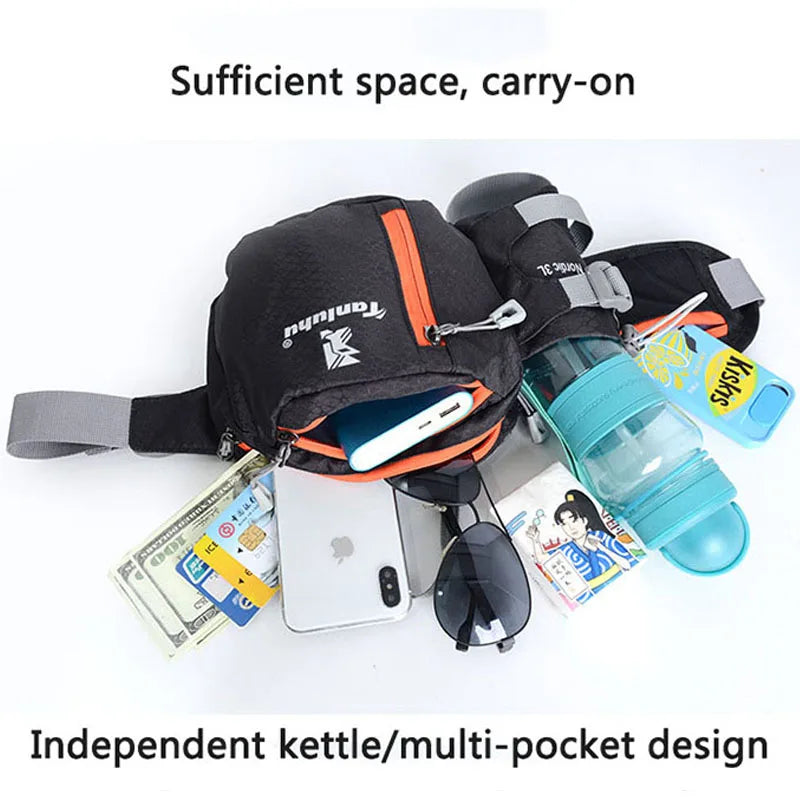 Running Waist Belt with Water Bottle Pouch