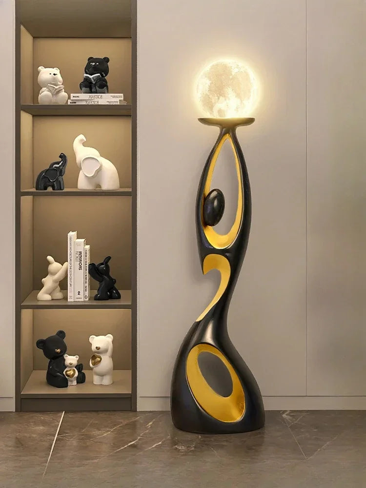 Abstract Dancing Figures Resin Sculpture – Modern Nordic Home Decor