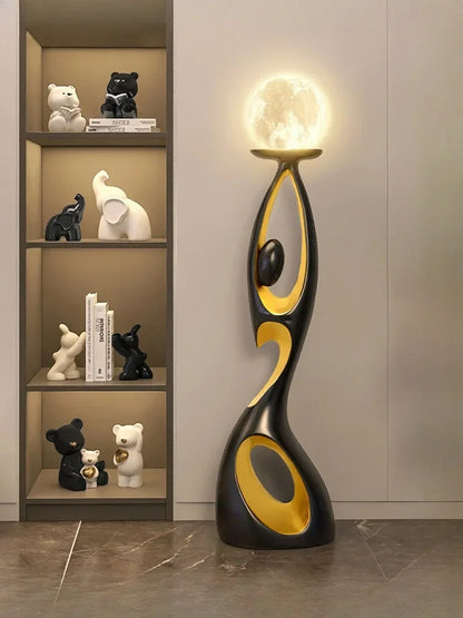 Abstract Dancing Figures Resin Sculpture – Modern Nordic Home Decor