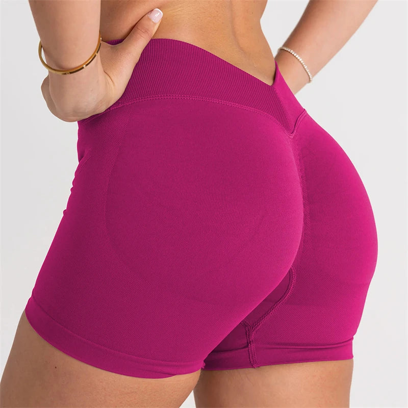 Bum Women V-Back Waist Shaping Scrunch Butt Shorts Fitness Training Yoga Clothing Butt Lifting Workout Leggings Cycling Sports