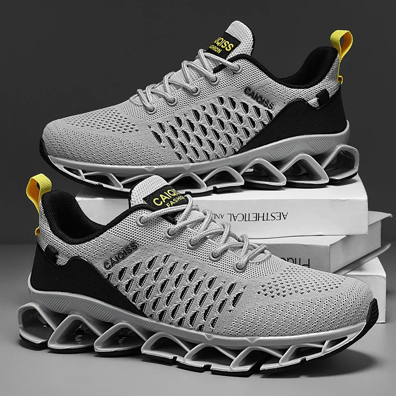 Men’s Lightweight Breathable Running Sneakers – Shock-Absorb Gym & Casual Shoes