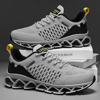 Men’s Lightweight Breathable Running Sneakers – Shock-Absorb Gym & Casual Shoes