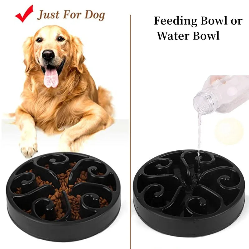 Dog Slow Feeder Bowl – Anti Gulping Non Slip Pet Food Dish