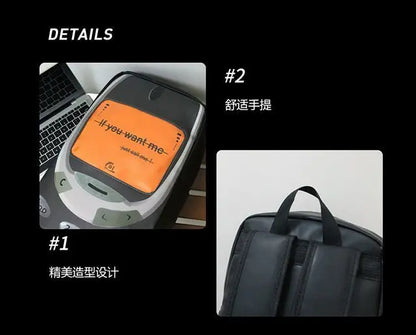 Unisex Splashproof Nylon Backpack with Mobile Phone Pocket – High-Capacity Casual Street Style Bag