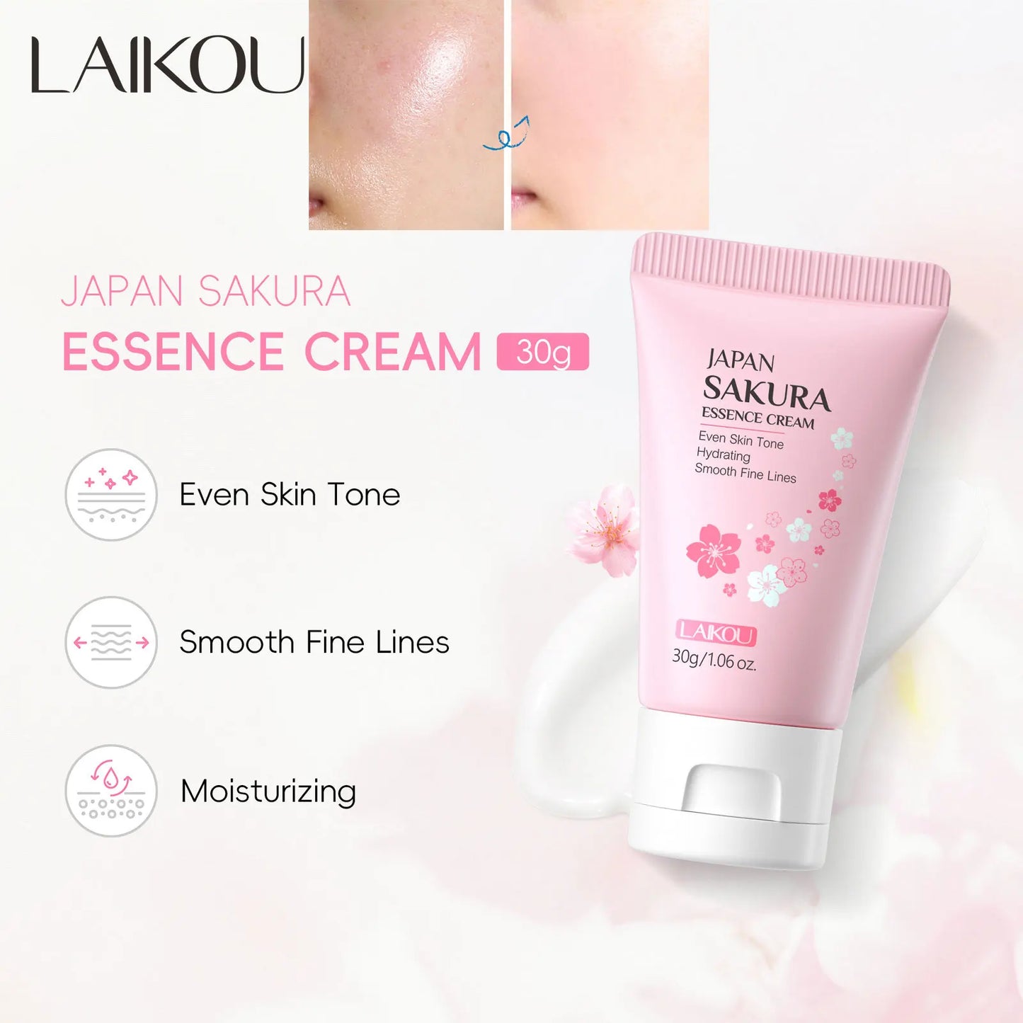 Sakura Whitening Face Cream – Anti-Aging Wrinkle Remover & Firming Moisturiser for Radiant Skin