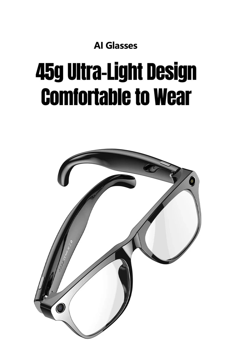 Lenovo 4K HD AI Smart Glasses Photochromic Multifunction Bluetooth Calling Voice Assistant Music Player Translate Camera Glasses