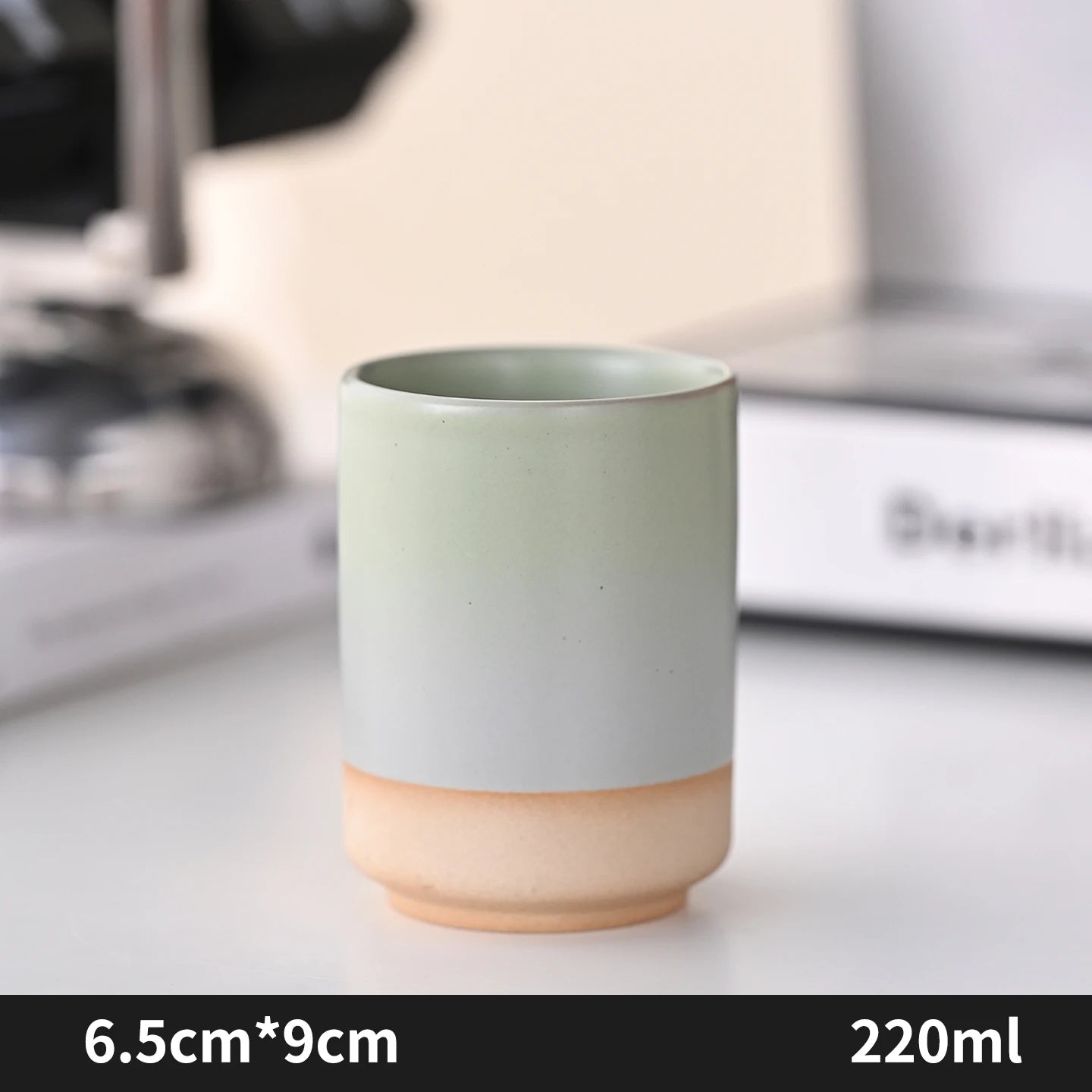 Vintage Ceramic Coffee Mug – Japanese Style Stoneware Espresso Cup