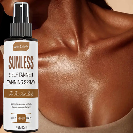 Natural Self-Tanning Spray – Brown Glow Formaldehyde-Free Quick-Action Unisex