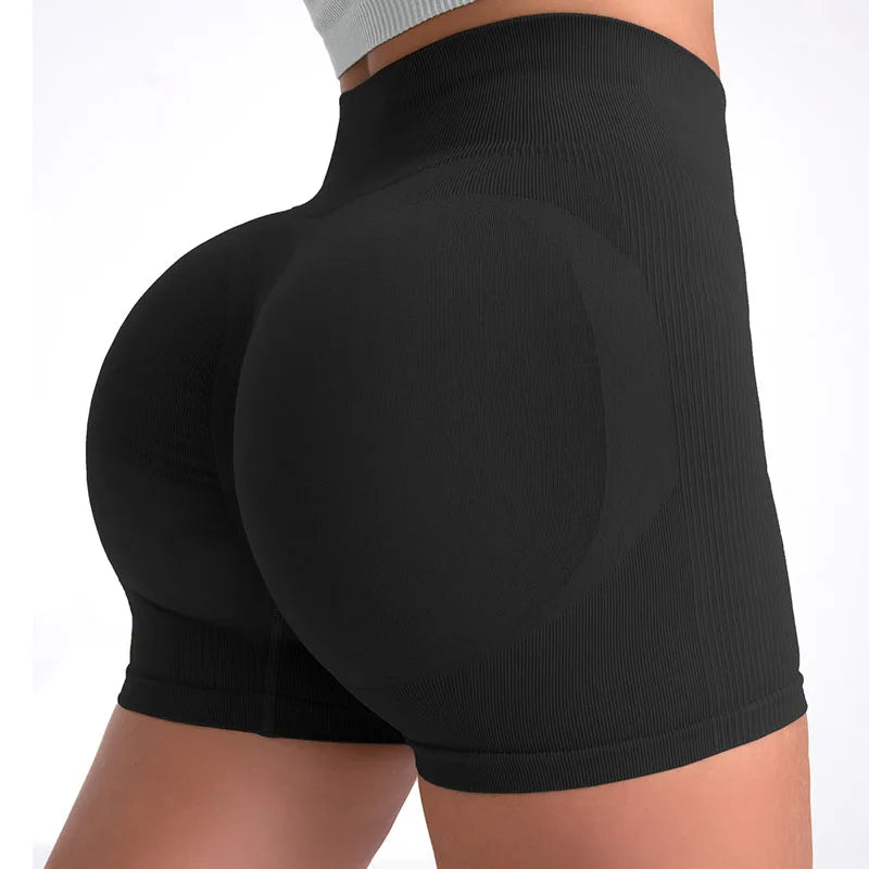 High Waist Women’s Seamless Yoga & Gym Shorts – Push Up Fitness Cycling & Jogging