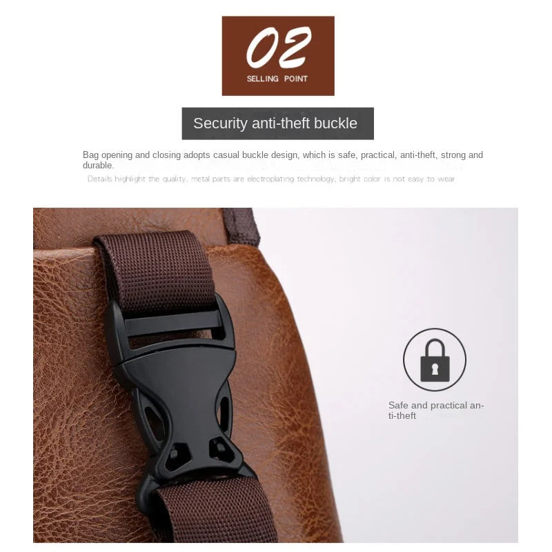 Spot Men's Chest Bag With Headphone Hole USB Shoulder