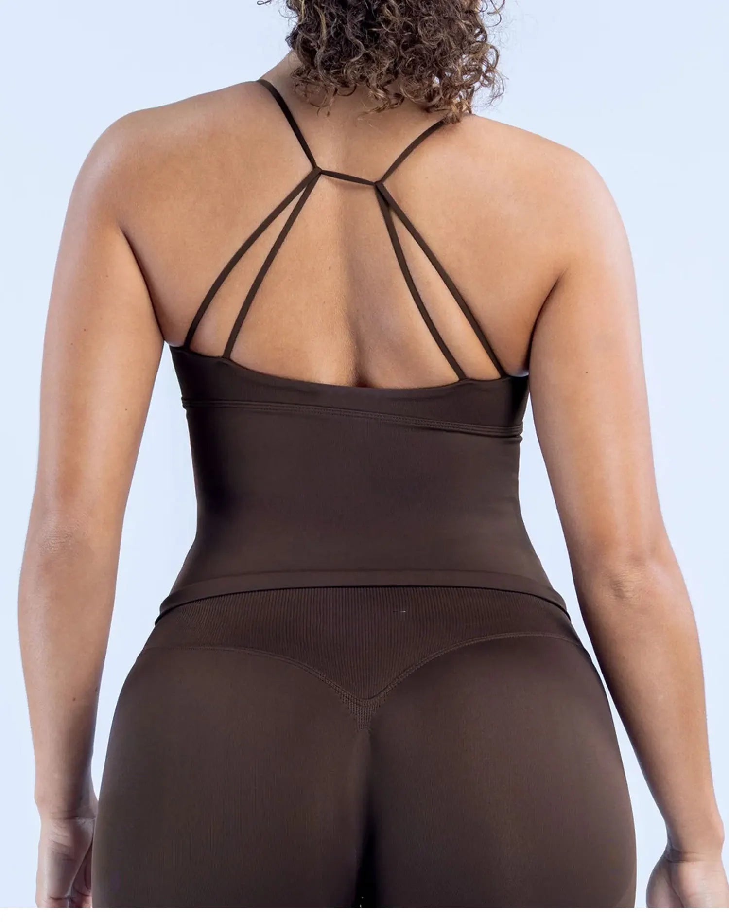 Vision Twist Front Longline Top Backless Sports Tank Top Women Yoga Vest with Removable Cups Fitness Camisole Running Gym Tops