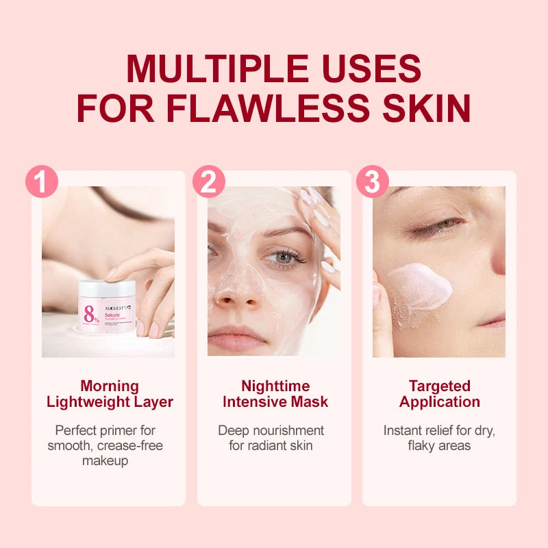 Retinol Anti-Wrinkle Face Set – Serum & Sakura Cream for Fine Lines Hydration & Anti-Aging