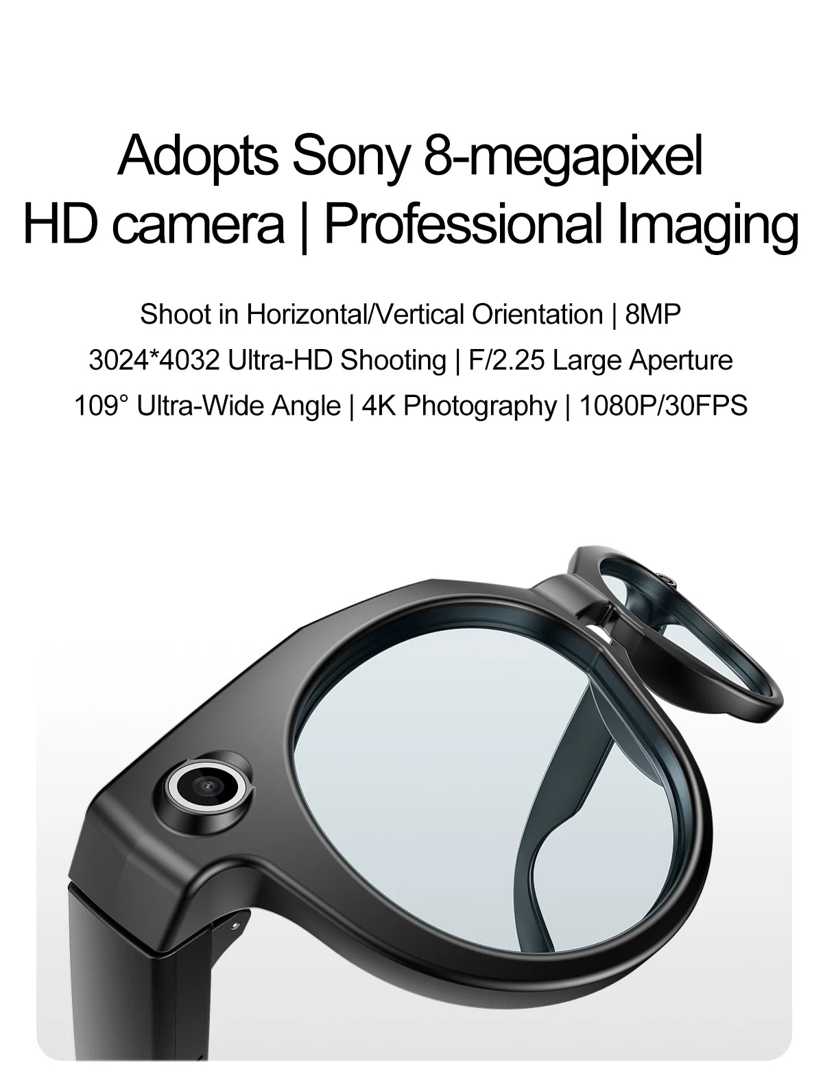 2026 New 4K HD AI Smart Glasses Men 800W Pixel Camera Bluetooth Call 4GB WIFI Transmission Voice Assistant Smart Glasses Women