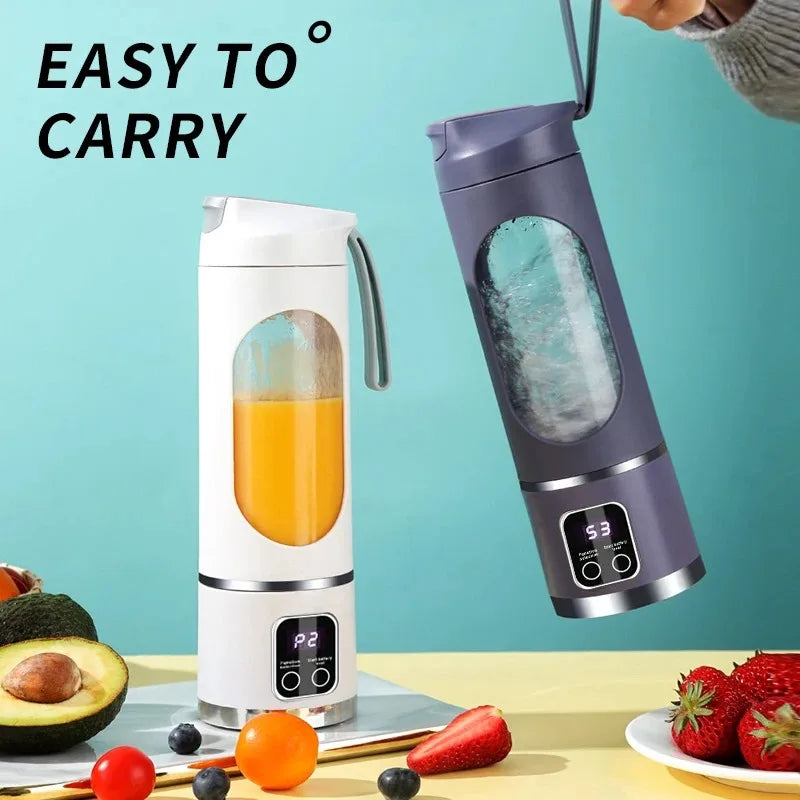 Portable USB Juicer Blender – 450ml 10 Blade Smoothie Mixer