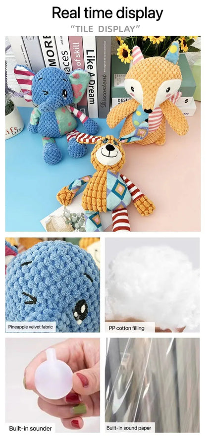 Interactive Plush Chew Toy for Dogs & Cats