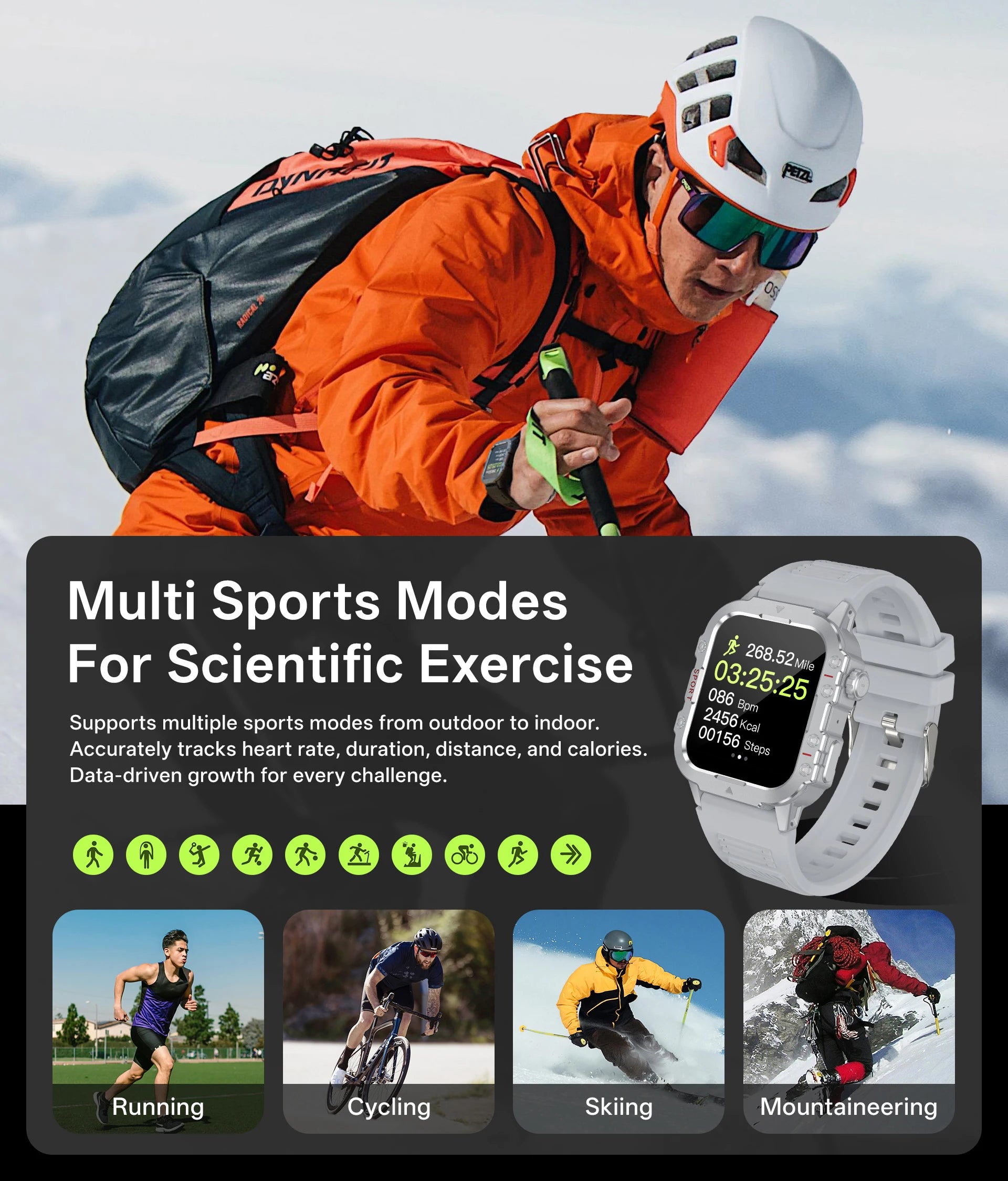 2025 New for Xiaomi Military Smart Watch Men IP67 3ATM Outdoor Sports Fitness Tracker Health Monitor 1.44Inch BT Call Smartwatch