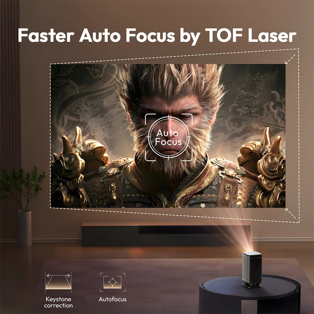 BYINTEK P70X Mini Projector – 4K WiFi Portable Home Theater