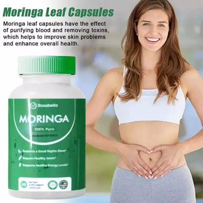 Moringa Capsules for Immune Support Gut Health & Overall Wellness – 60 Count
