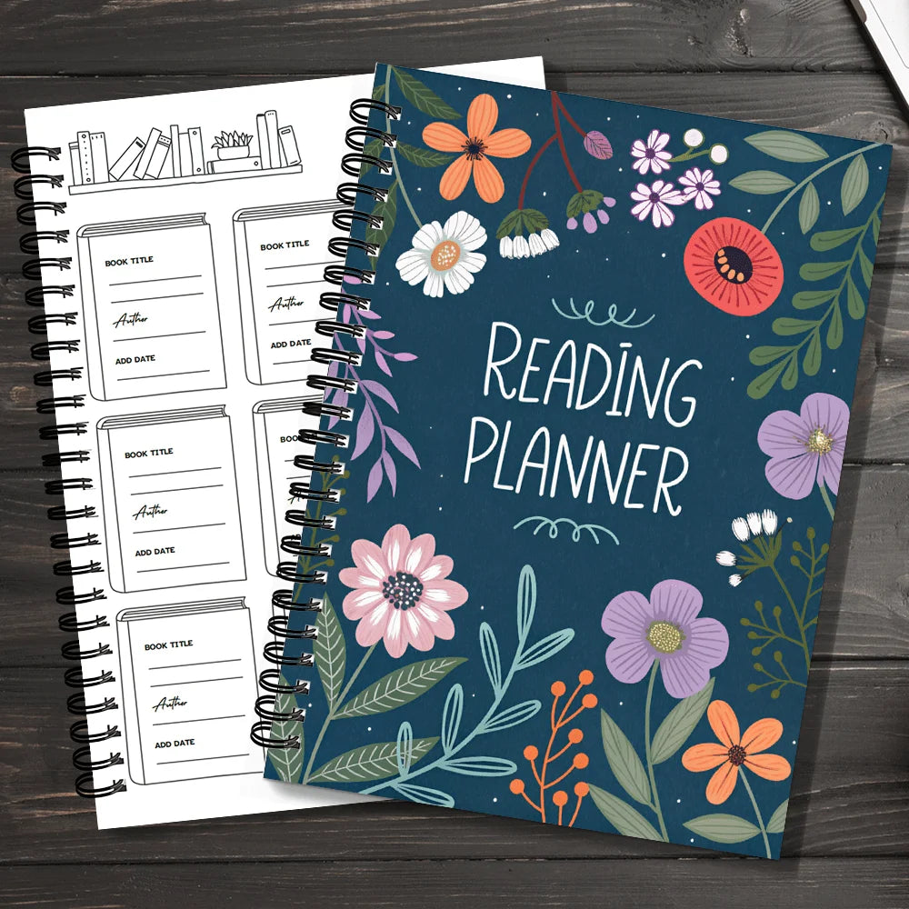 1PC Reading Planner Journal -Reading Journals Gift for Lovers Reading Review Log Book Club Journal and Planner to Review and Tra