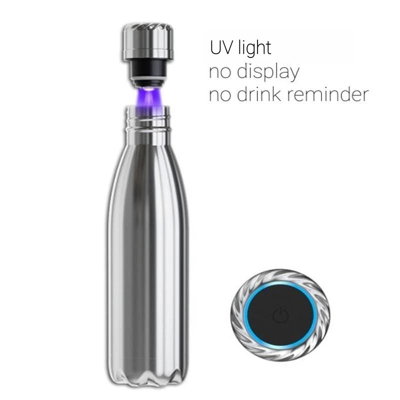 Smart UV Water Bottle – Self Cleaning Digital Thermos with Reminder