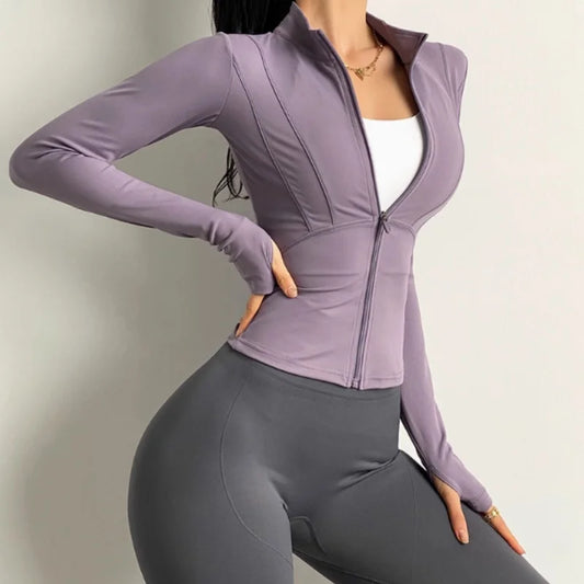 New Yoga Jacket for Women Autumn and Winter Professional Sports Jogging and Cycling Clothes Long-sleeved Fitness Clothes Shirts