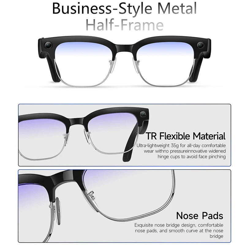 2026New Ultra AI Smart Glasses With 800W Camera GPT Sunglasses WIFI Transmission Bluetooth Call Video Music Player For Men Women