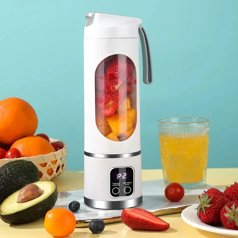 Portable USB Juicer Blender – 450ml 10 Blade Smoothie Mixer