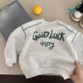 Children Sweatshirt 2025 Spring Autumn Boys Letter Printed Tops Toddler Kids Pullovers Casual Baby Hoodies