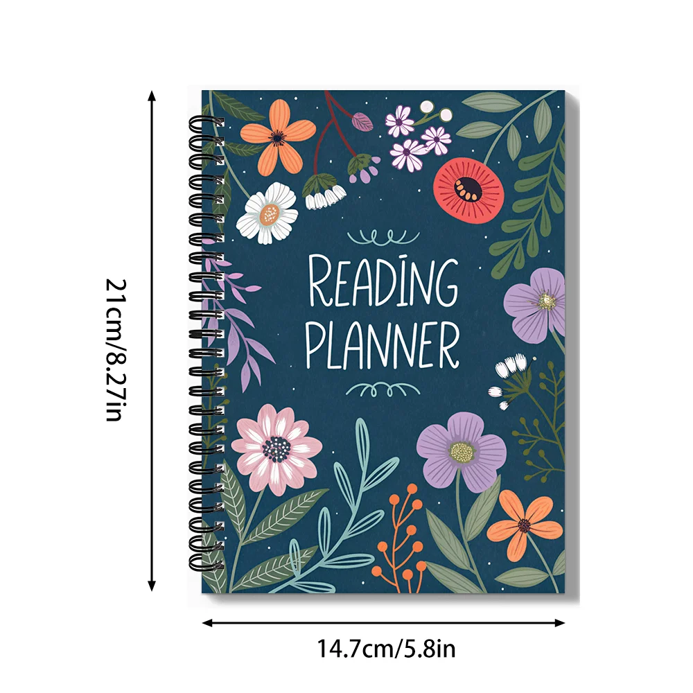 1PC Reading Planner Journal -Reading Journals Gift for Lovers Reading Review Log Book Club Journal and Planner to Review and Tra