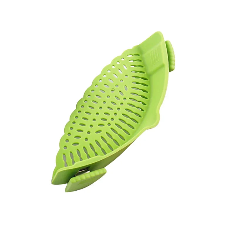 Silicone Clip On Pot Strainer – Universal Pasta & Vegetable Pan Colander