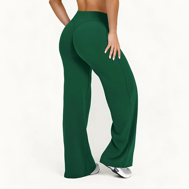 Women’s Straight-Leg Yoga Pants – Soft Mid-Waist Activewear