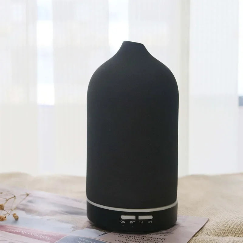 Ceramic Aroma Diffuser – Ultrasonic Humidifier with Timer & Night Light