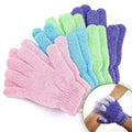 1-10pcs Colorful Exfoliating Gloves – Double-Sided Bath Gloves for Spa & Massage