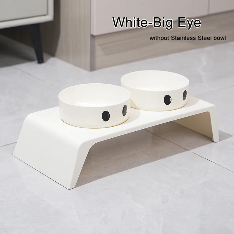 Elevated Pet Feeder – Double Stainless Steel Bowls with Raised Stand for Dogs & Cats