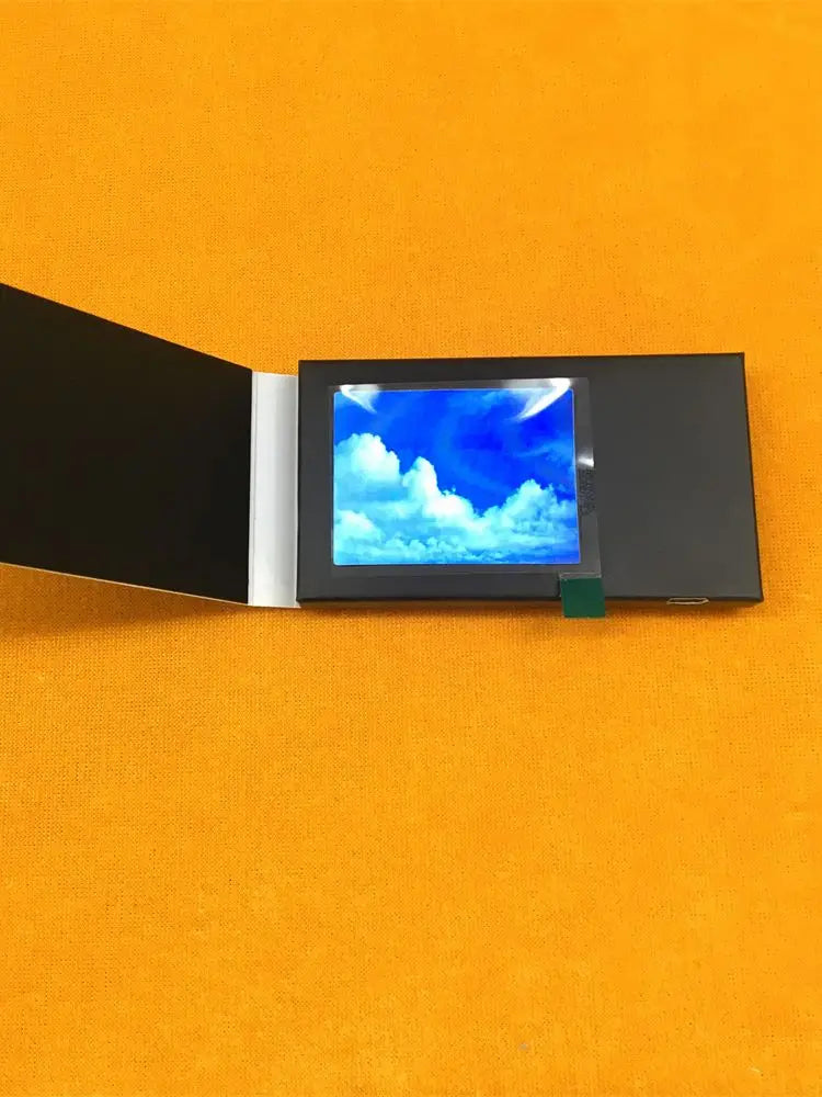 128MB Memory 2.4 inch LCD Video Greeting Card in Paper MP4 Video Player Thank You Gift Card for Birthday Mother Day Advertsing