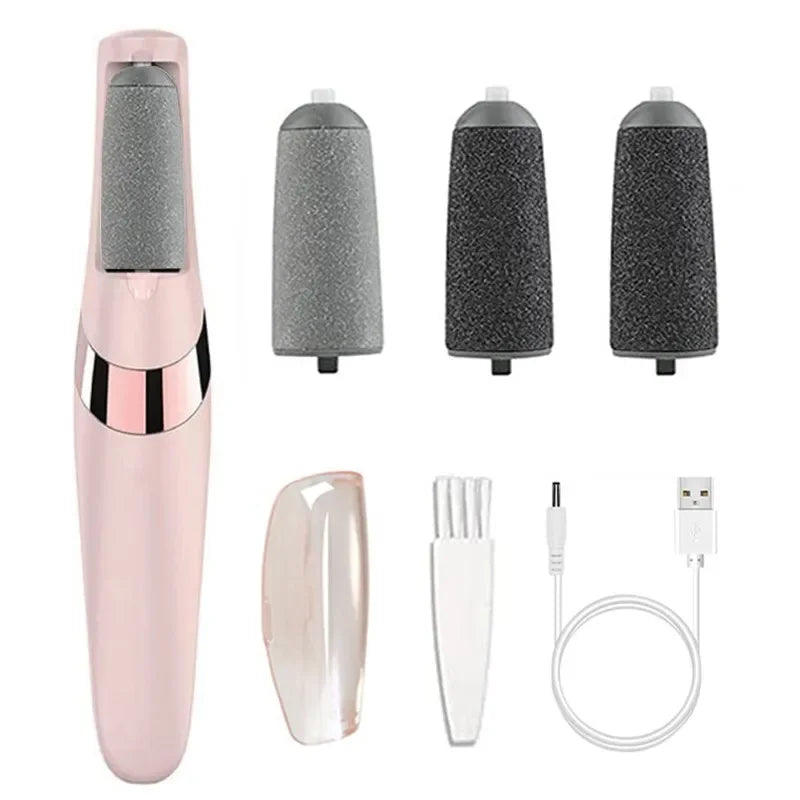 USB Electric Foot Pedicure Grinder – Rechargeable Dead Skin Removable Roller Tool