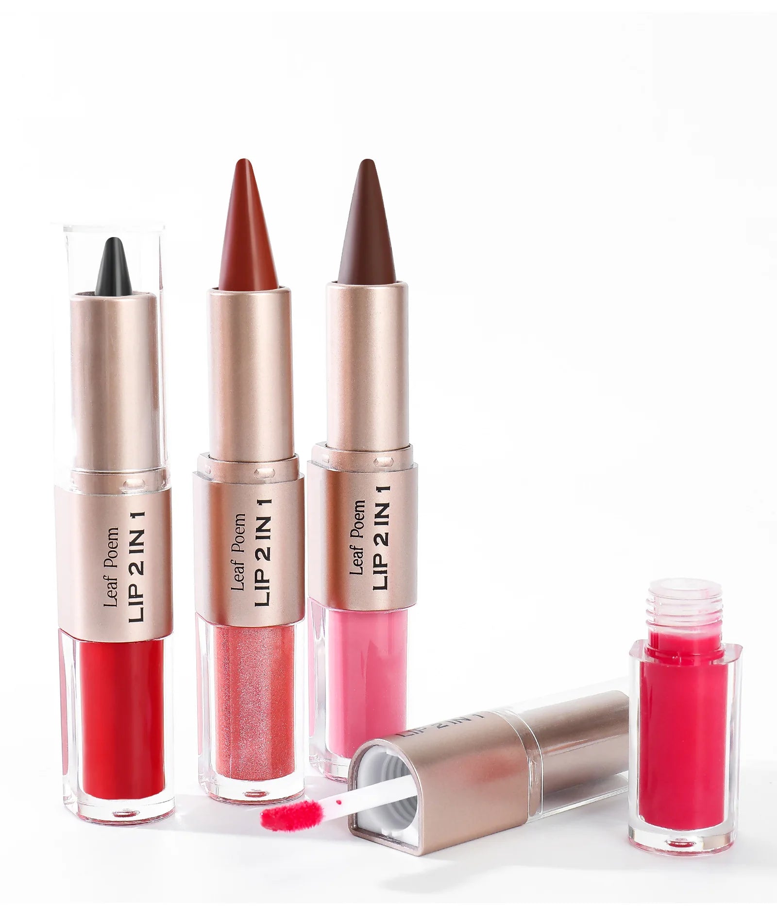 2-in-1 Lip Liner & Gloss – Matte Contour & Clear Shine, Long-Lasting Waterproof