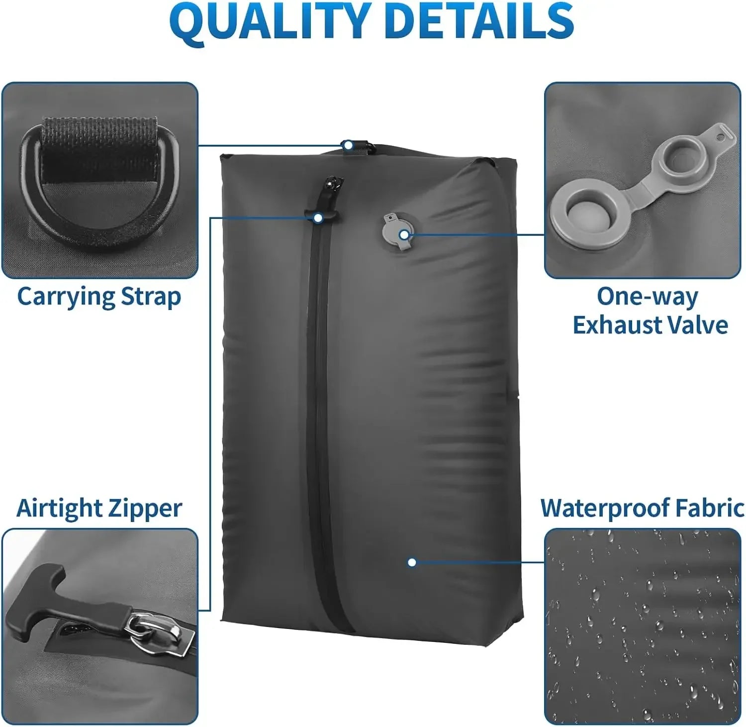 Travel Vacuum Storage Bags – Reusable Compression Bags with Pump