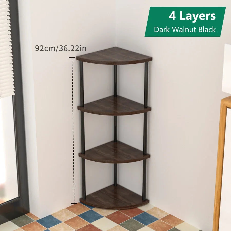 New Storage Shelf Organize Wall Corner Rack Practical Storage Rack Living Room/Kitchen/Bedroom Bookshelf Shelf Plant Rack