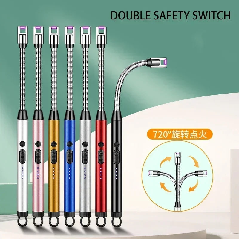 360° Electric Arc Lighter – USB Windproof Flameless BBQ Lighter