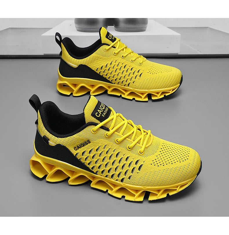 Men’s Lightweight Breathable Running Sneakers – Shock-Absorb Gym & Casual Shoes