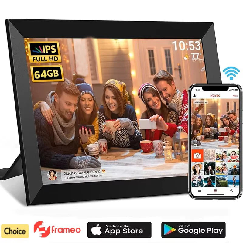 Frameo 10.1" Digital Photo Frame – WiFi Touch Screen 64GB