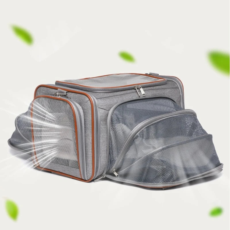 Pet Outdoor Suitcase Expandable Cat Bag Portable Pet Trolley Case Large Capacity Handbag Dog Cat Bag Car Bag Dog Travel Case