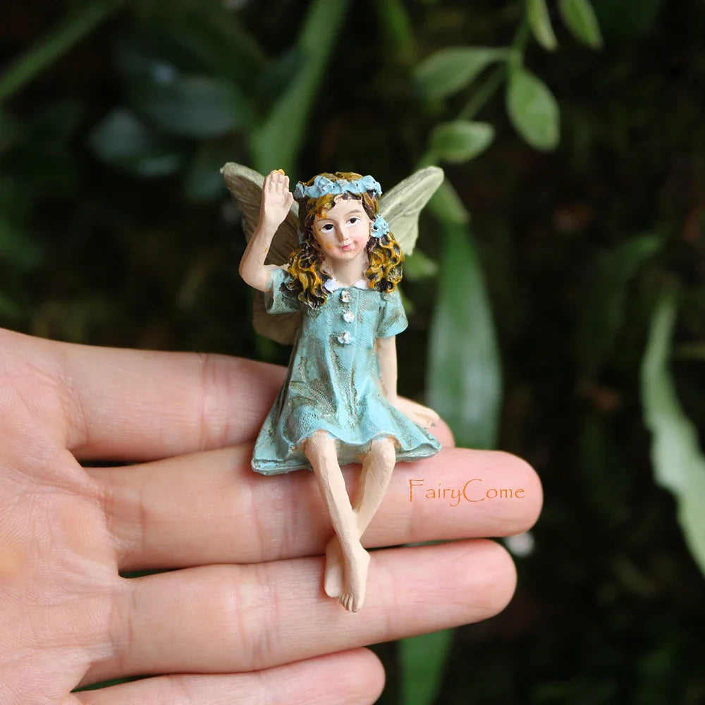 Mini Fairy Garden Figurines – Resin Fairy Statue Garden Decor