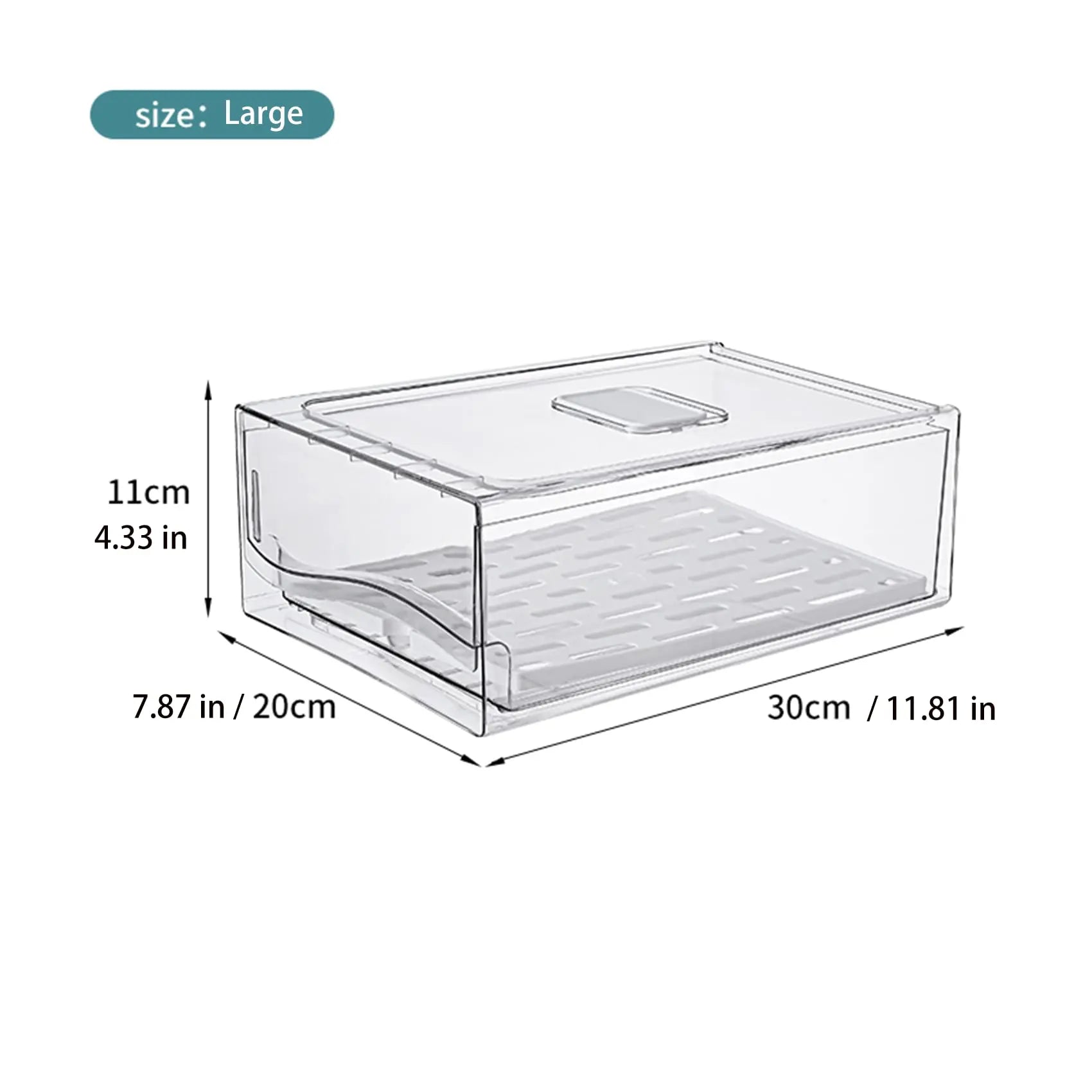 Stackable Fridge Organizer Bins – Reusable Refrigerator Storage Containers