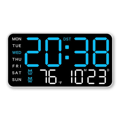 LED Digital Wall Clock with Voice Control