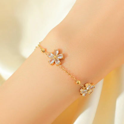 316L Stainless Steel White Zirconia Jewelry Set – Necklace, Bracelet & Earrings for Women